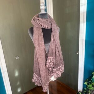 Indigo Soul Dusty Mauve Textured Scarf